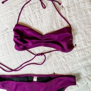 Victoria’s Secret Dark Purple Side Tie Bikini Top